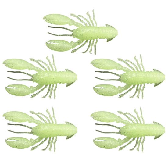 5Pcs Shrimp Fake Baits Artificial Lures Vivid Color Natural Swimming Posture Mini Size Portable Realistic Fishing Lures