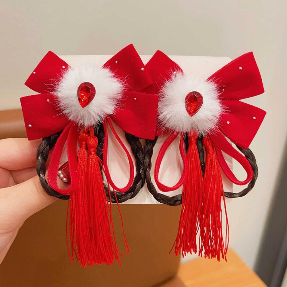 Princess New Year Bow Hairpins Ancient Style Girls Hanfu Headwear  Hair Accessories