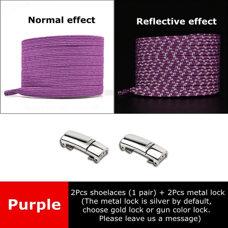 Magnetic Shoelaces for Sneakers Elastic Laces Without Ties Kids Adult Quick Shoe Lace Reflective No Tie Shoe Laces Rubber Bands