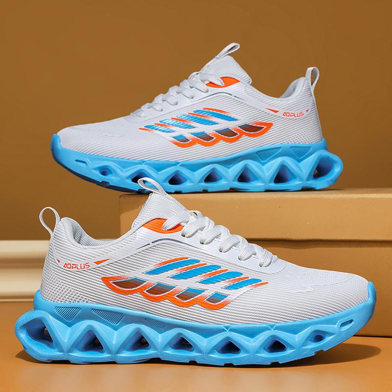 Men's Running Shoes Breathable Cushioning Luxury Shoes Couple Non-Slip Outdoor Sneakers Race Trainer Shoes Mesh Off-road Fashion