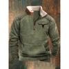 Spring And Autumn New Men'S Long Sleeve Half Zipper Printed Casual Fashion Trend Jacket