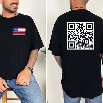 Trump YMCA QR-Code Tanz T-Shirt Scannbares Lustiges Shirt Trump Tanzt
