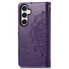 For Samsung Galaxy S23 FE PU Leather Phone Case Embossed Mandala Pattern Stand Wallet Phone Cover