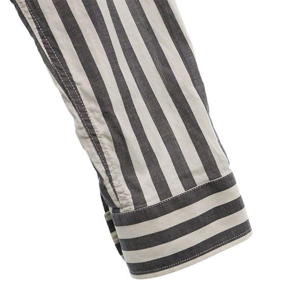 Ami Alexandre Mattiussi Striped Pattern Long Sleeve Button Down Shirt 39 Men's Used