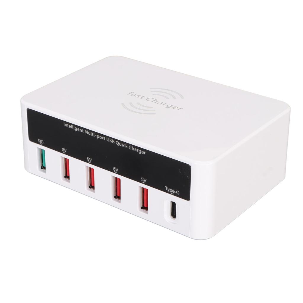 USB Fast Charging Station Wireless Multi Port 6 Ports 50W USB Fast Charging Station 100‑240V