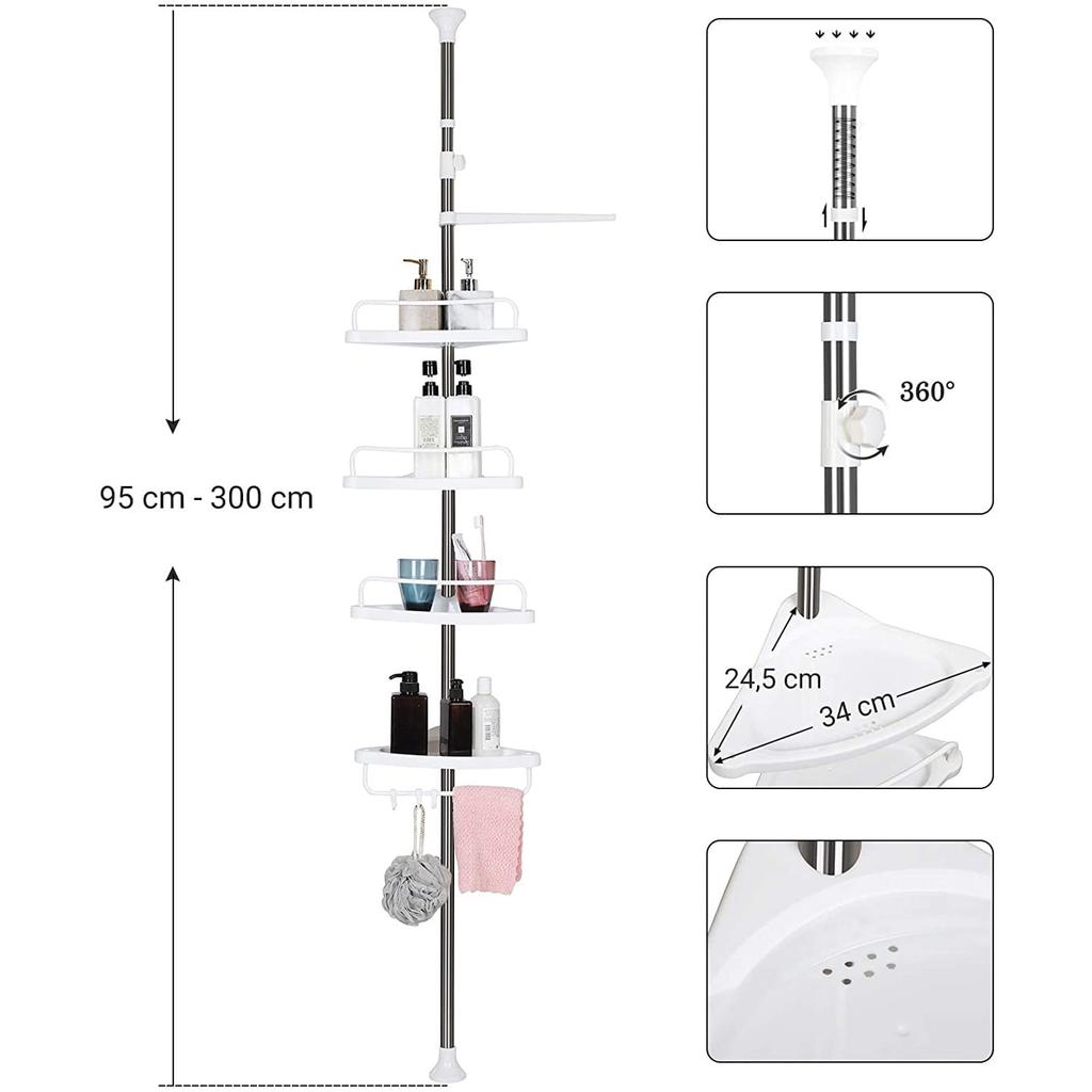 Telescopic Bathroom Shelf - BCB02SW