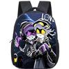 Cartoon Mord Drohnen Rucksack für Jungen Mädchen Uzi und N Aufdruck Schultasche 12 Zoll Kindergarten Kleinkind Schultaschen Kinderrucksack
