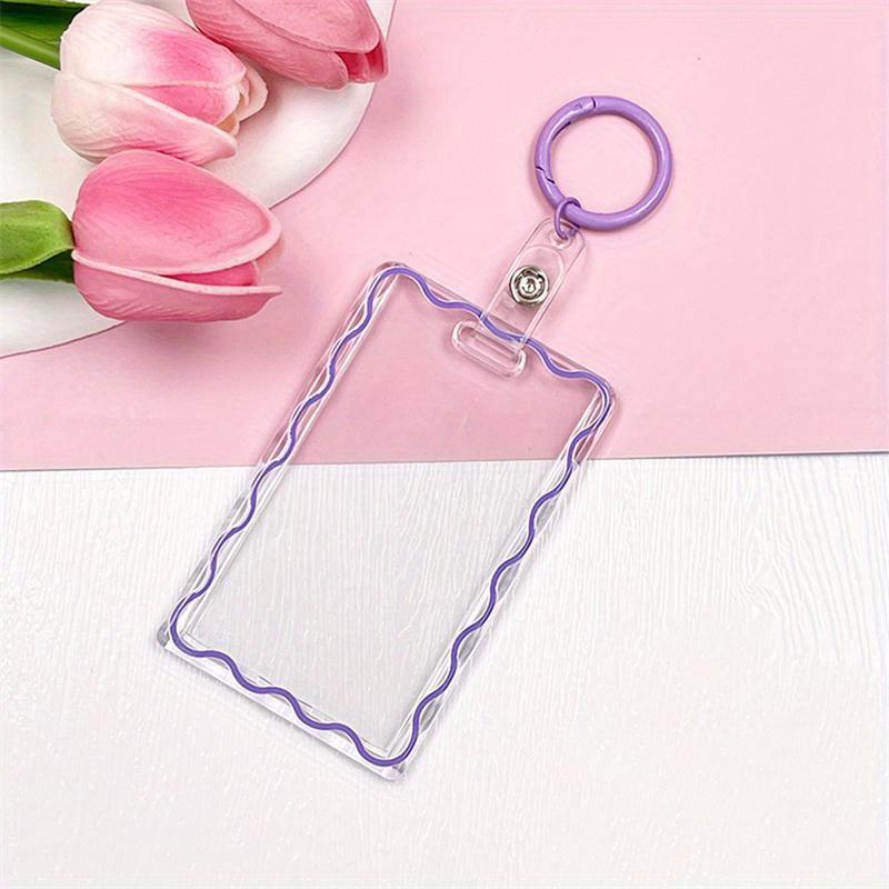 

Transparent Acrylic Picture Frame ID Card School Supplies New Unisex Hard Plastic Work Card Holder Business Case Protector Cover