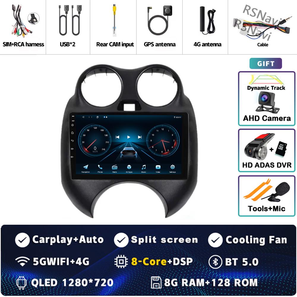 Android 14 Car Radio For Nissan March K13 2010 2011 2012 2013 Player Multimedia Navigation Stereo CarPlay Auto Video BT WIFI+4G