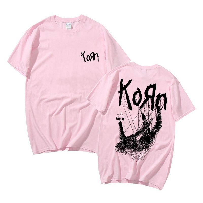 Awesome Singer Rock Band Korn Graphic T-shirt Harajuku Streetwear Men's Novelty Cotton Tshirt Men Short Sleeve Man Casual Tees