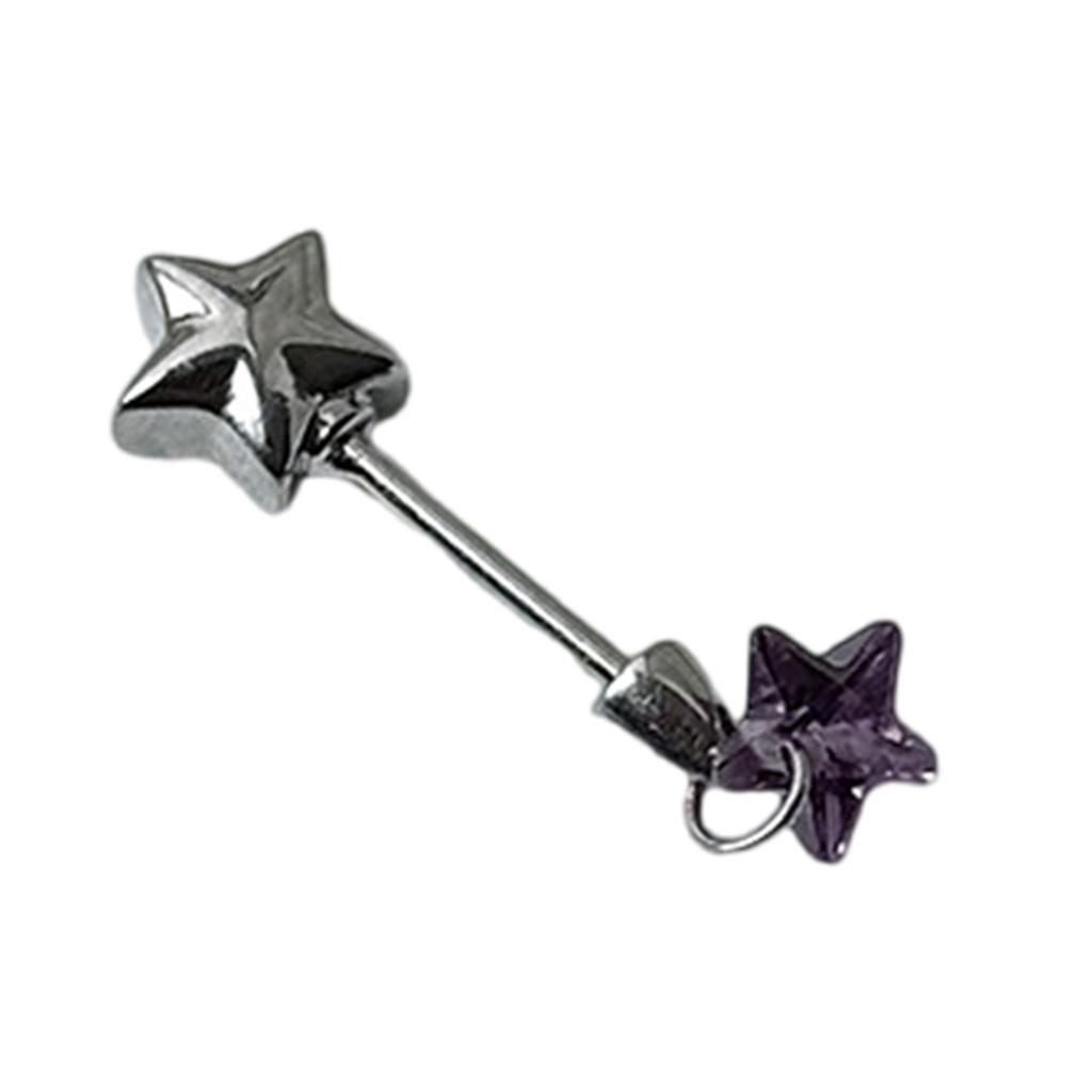 Star Wand Zircon Studs Earrings Stylish Star Wand Zircon Earrings Ear Studs Accessory for Trendy Young Women