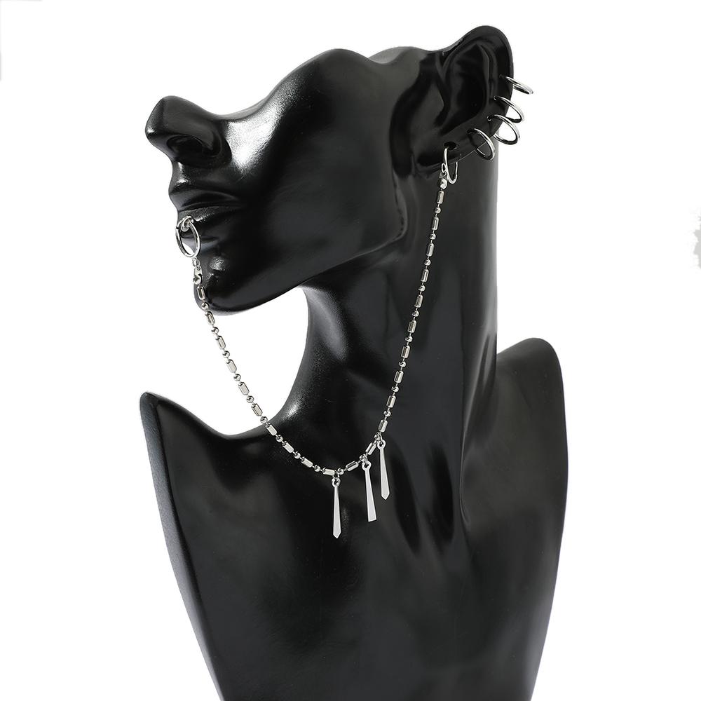 Anime Miyamura Izumi Roestvrijstalen Oorbellen Lip Piercing met Lange Ketting Oor Cosplay Accessoires Unisex Punk Populaire Sieraden