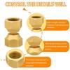 Sturdy Brass Female Swivels Flares Adapters with Sealing Gaskets Convenient Accessory for Fuels Transfer 2Pieces
