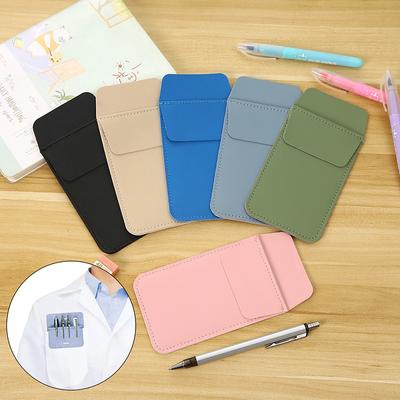Pu Leather Pencil Bags For Clothes Pocket Doctor Nurse Staff Leak-Proof Pen