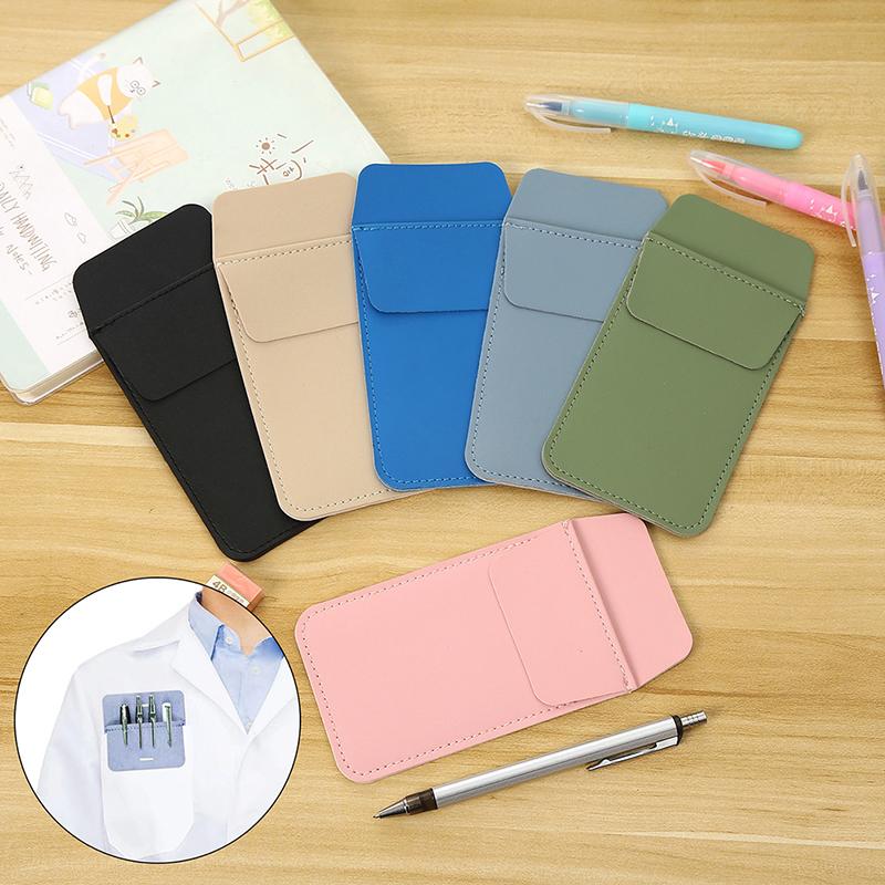 Pu Leather Pencil Bags For Clothes Pocket Doctor Nurse Staff Leak-Proof Pen