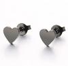 Korean Black Star & Moon Heartbeat Gesture Stainless Steel Earrings