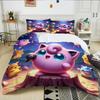 Next Day Shipping P0kem0n Jigglypuff Print Pink Bedding Set 3PC 1 Duvet Cover 2 Pillowcases Adult Kids Bedding Set Comforter Set