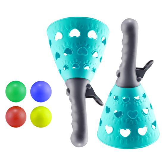 

1 набор игр с мячом для метания, устойчивый к разрывам, развлечение, простое управление, прочный, двойной, катапультирующий, ловящий мячи для подарка