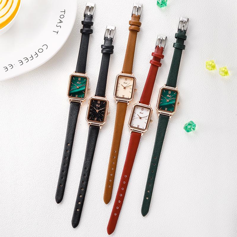 British Fashion Malachite Textured Student Watch Waterproof Quartz Ladies Watch
