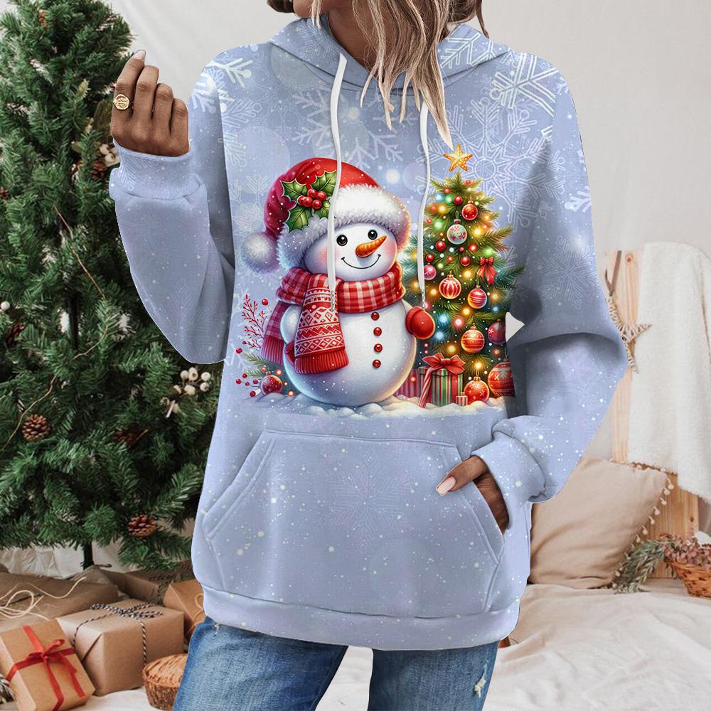Christmas Cute Snowman 3D Print Hoodies Men Women Fashion Casual Sweatshirts Oversized Hoodie Pullovers Tracksuit Clothing