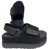 2025 summer new Velcro platform sandals buckle anti-leather outer wear heightening open-toed muffin leather slippers