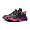 Li Ning Kids Comfortable Versatile Trendy Non-Slip Wear-Resistant Breathable Low-Top Casual Shoes Kids Sneaker Black Purple YKCS176-25