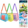 Foldable Mesh Beach Bag Zipper Versatile Tote Bag Swimming Accessories Toy Organizer  Sports