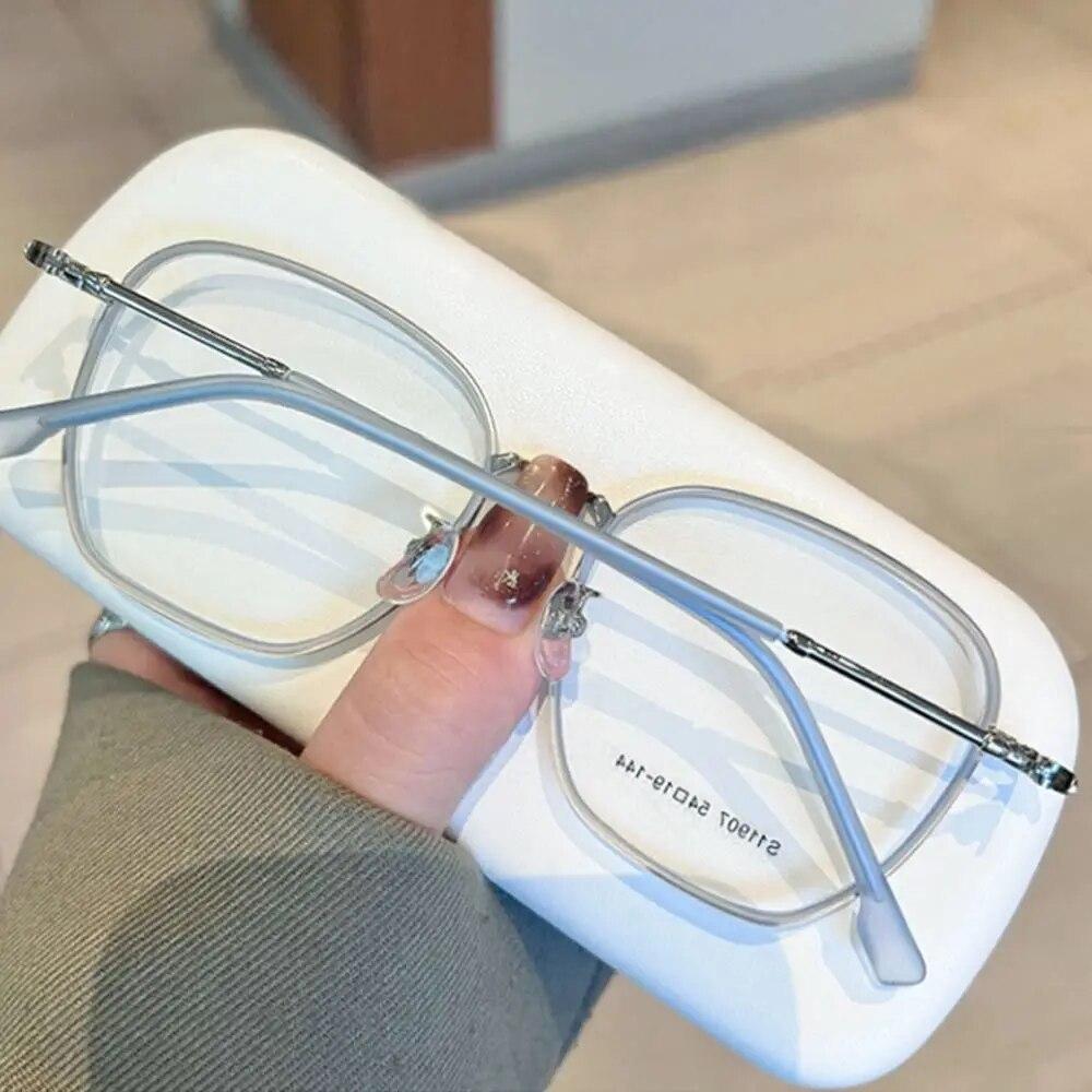 Ultra Light Big Square Frame Anti-Blue Light Glasses Women Men Optical Frame Eye Protection Eyeglasses Office Computer Goggles