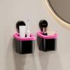 Multi-Functional Toothbrush Storage Rack Plastic Bathroom Shelf Storage Box  Bathroom