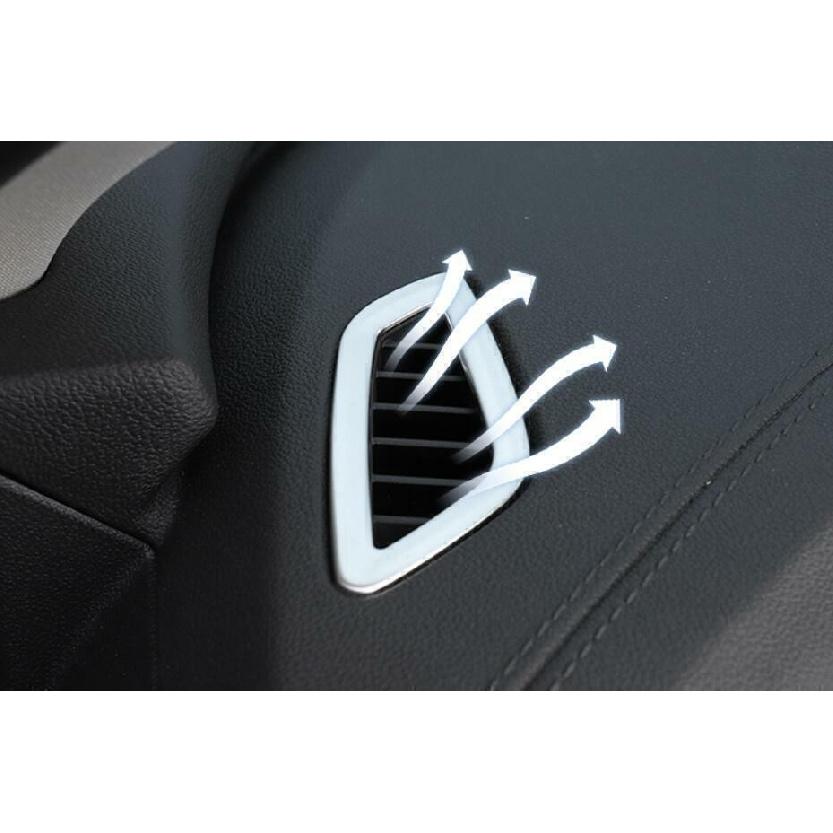 For Buick Regal 2018-2020 Silver Steel Dashboard L&R Air Outlet Vent Trim 2PCS