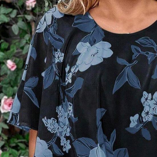 Plus Size Bodycon Dress for Women Summer Mother of The Bride Dress with Floral Chiffon Overlay Cape Formal Evening Party Cocktail Dress