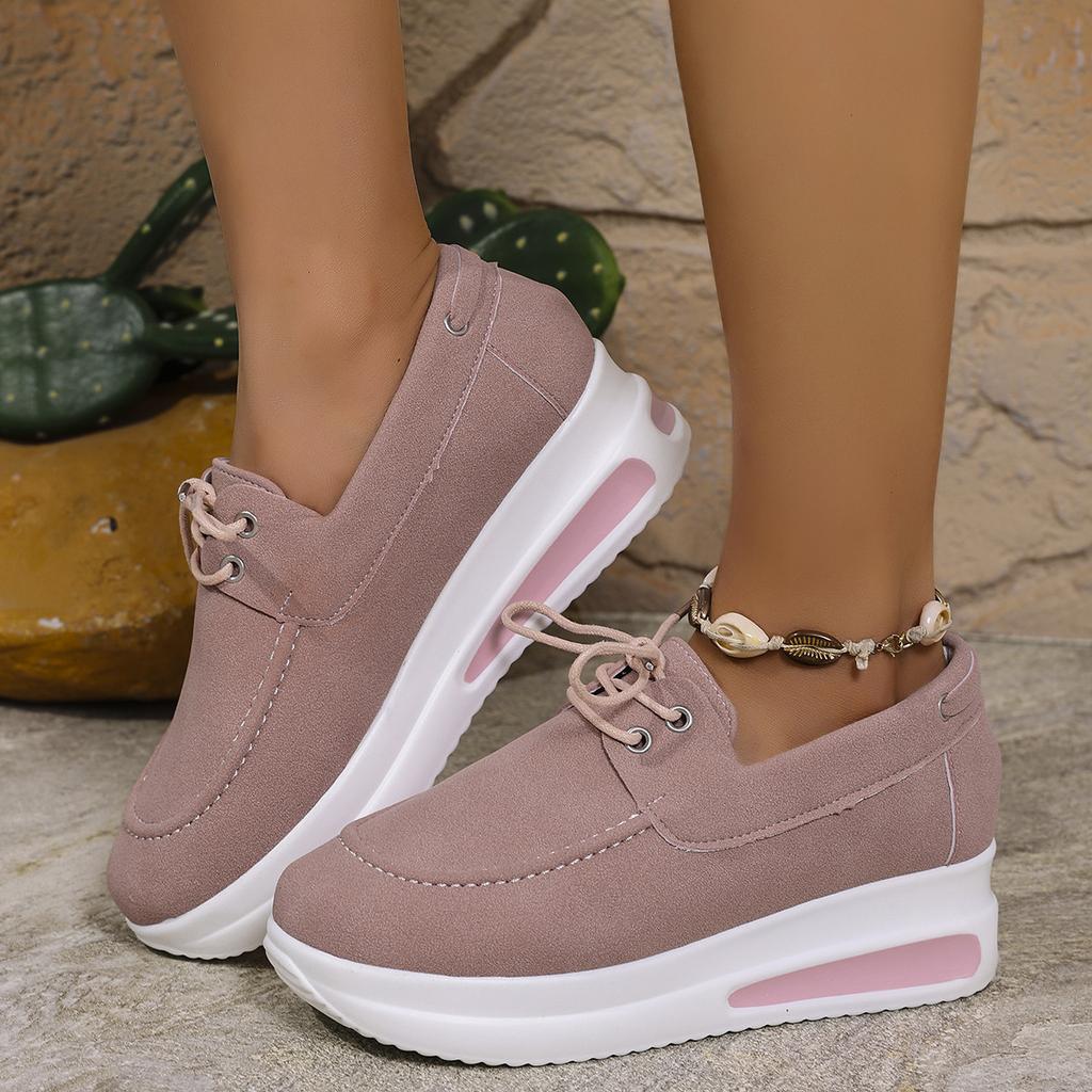 Fashion Comemore Spring Autumn New Sneakers for Women Platform Suede Leisure Round Head Sports Large Size Tennis Women's Single Shoes