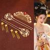 1 set Chinese Style Tang Dynasty Hairpin Classical Flower Hair Comb Ancient Hair Stick  Jewelry