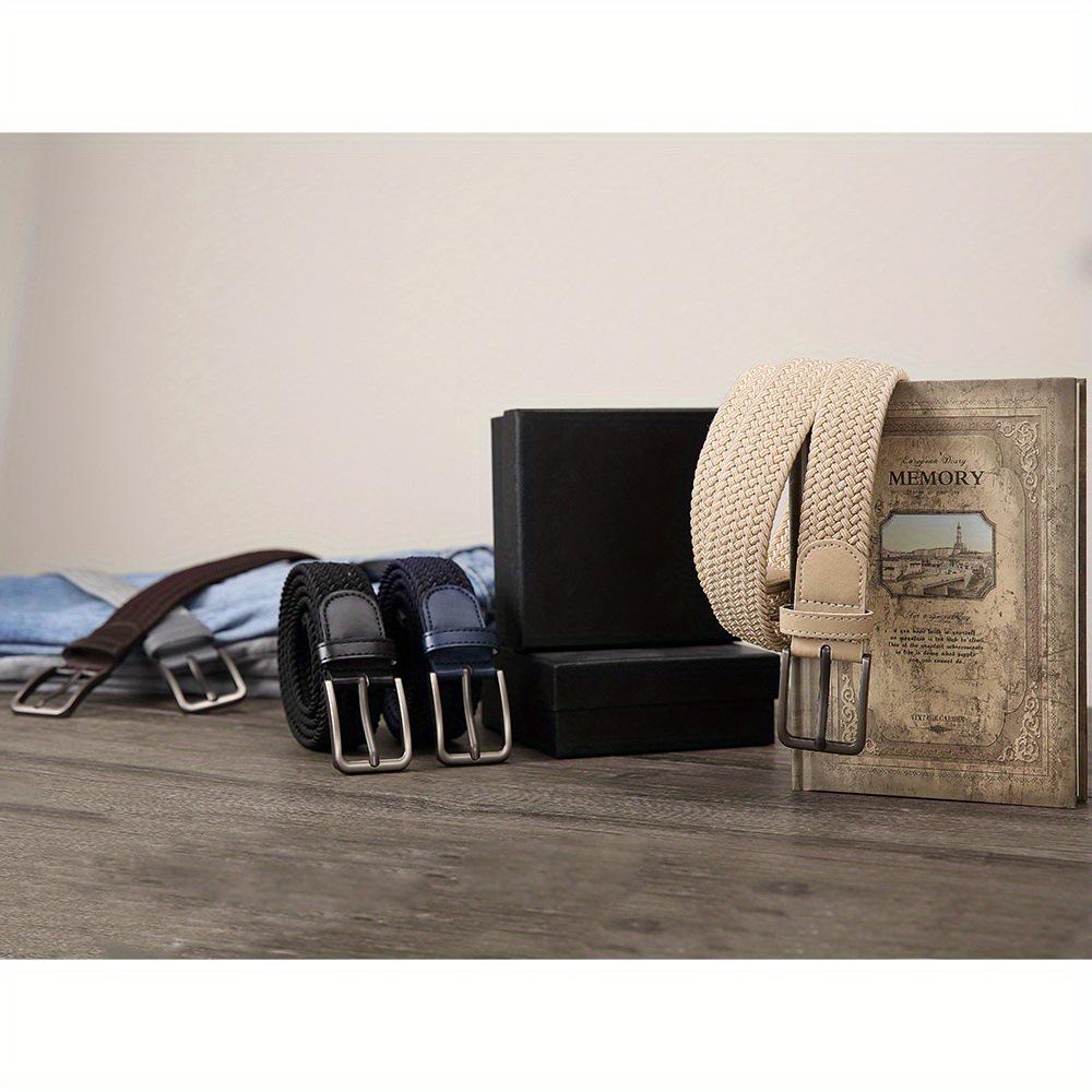 Unisex High-Elastic No-Punch Leather Belt for Trousers