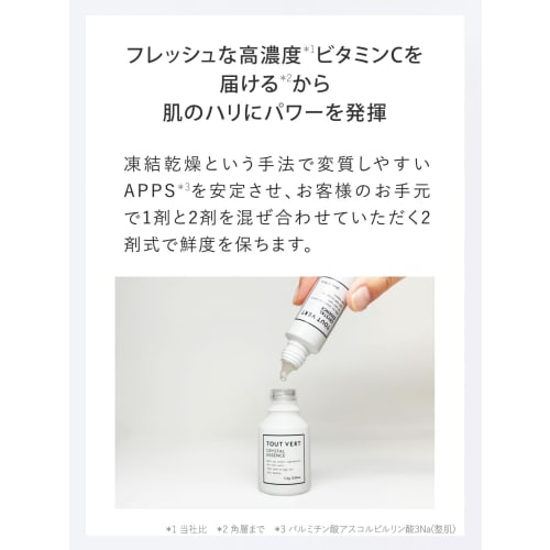 [Preliminary Beauty Serum] Tuvert Crystal Essence 21mL Highly Concentrated Vitamin C Derivative APPS Niacinamide Fullerene Ceramide Aging Care Introdu