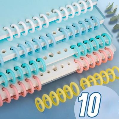 10 Stück Neue 6-Loch-Ringbinder für Loseblatt-Alben Scrapbooking-Album Binder Spiralbindeklammern Niedliche Schreibwaren Schüler Schulbedarf