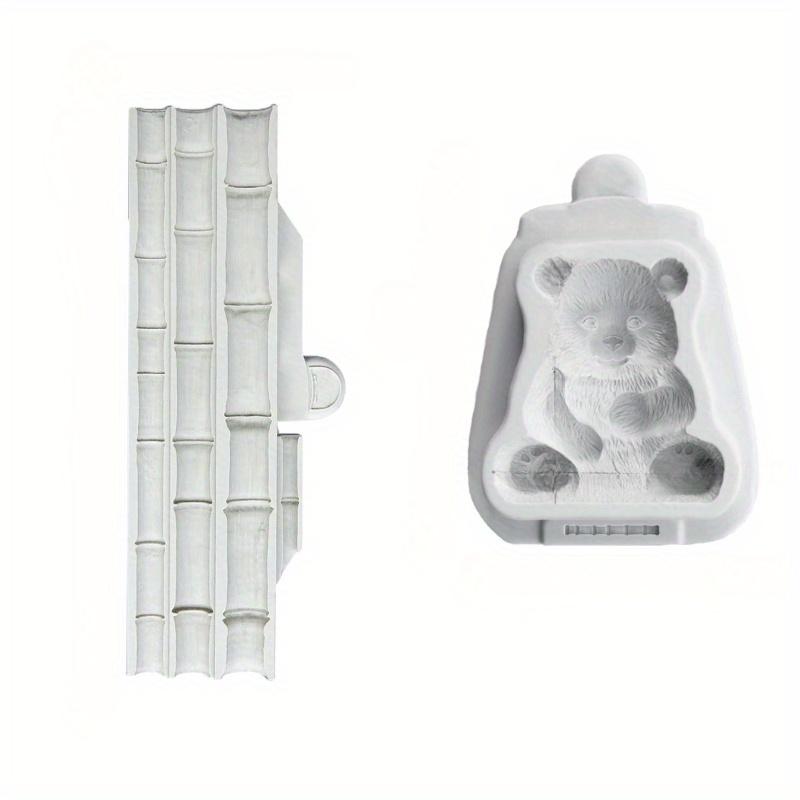

2PCS/SET Simulation Panda Bamboo Shape Silicone Mold Kitchen Cake Baking Decorating Cookie Making Dessert Cake Mold Clay Mold