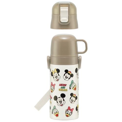 Skater Children's Stainless Steel Water Bottle 2way Direct Drinking 420ml Cup Drinking 350ml Mickey & Friends Cooking Child-friendly Lightweight Type