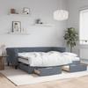 VidaXL Daybed with Trundle Bed and Drawers, Sofa Bed with Storage, Guest Bed, Bedroom Living Room Furniture, Modern, 3197857