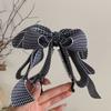 Cute Tartan Hairpin Soft Textile Design School Style Hair Ornament For Teens Ladies