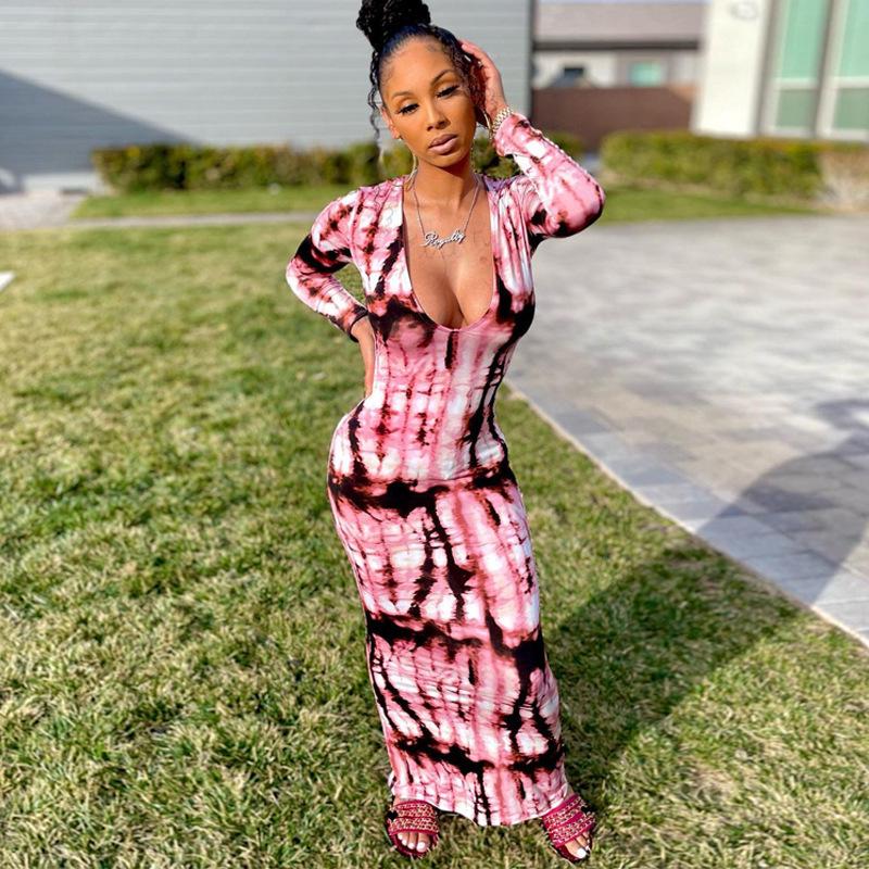Women's Plus Size Tie-Dye Off-Shoulder Bandeau Dress - Spring/Summer 2025 Fashion