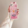 KEYSION Cute Ear 3D Cartoon Case for iPhone SE 2020 2022 with Bracelet Silicone Shockproof Phone Cover for iPhone 8 7 6s Plus