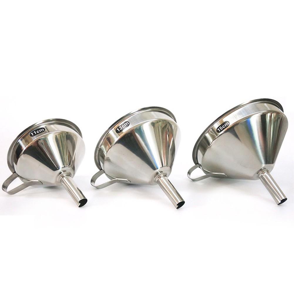 Sada trychtýřů, trychtýř na dávkovač tekutin, olej, stříbrná, nerezová ocel