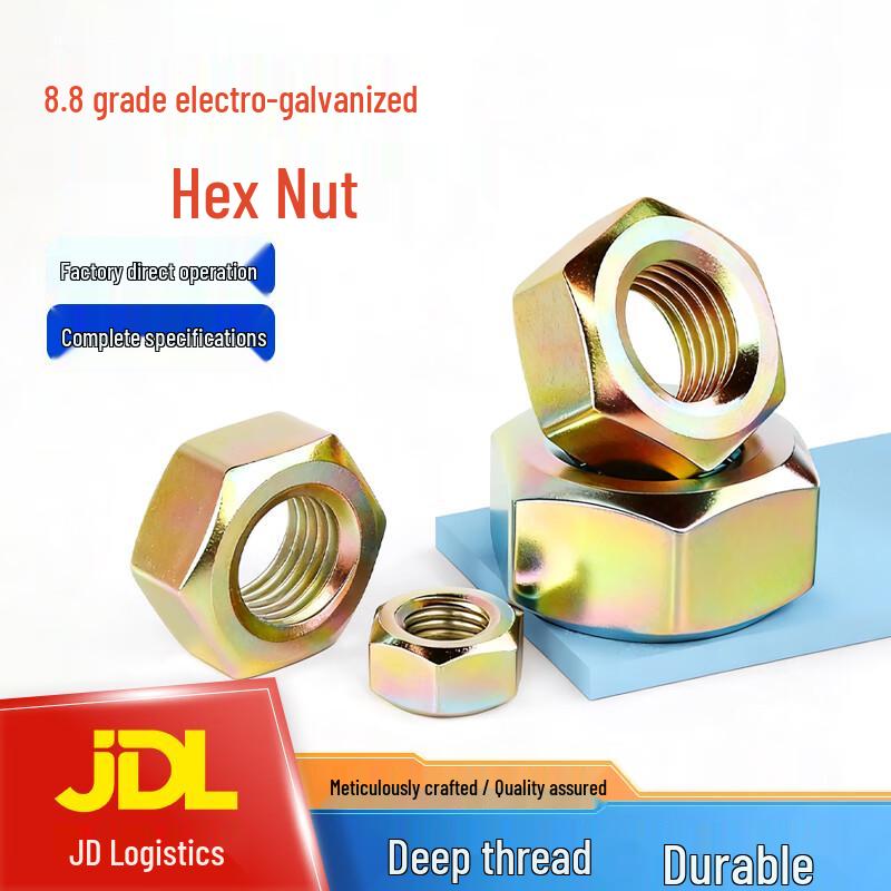 8.8 Grade High-Strength Color Zinc Hex Nuts