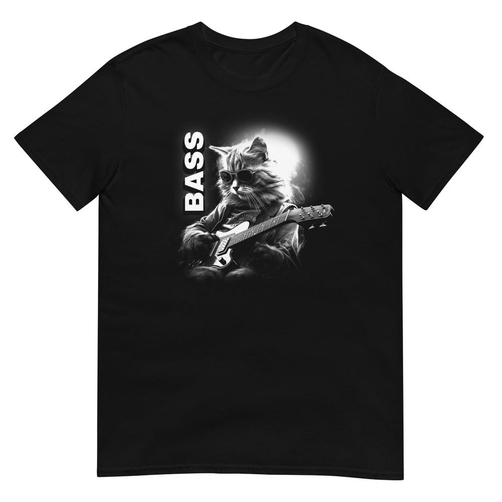 

Cat Tshirt Bass Player Violin Tee Kitty Cats Lover Pet TShirt Unisex Design Unisex T-Shirt XXL