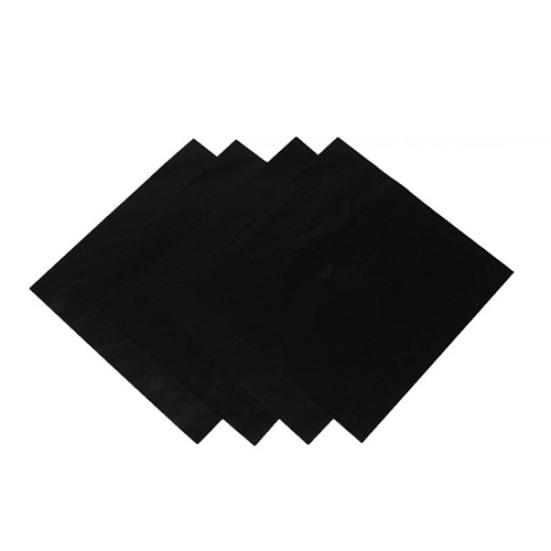 

4 шт. Знімна квадратна фольга для газової варильної поверхні, захисна підкладка, килимок для плити, захисна накладка для легкого очищення