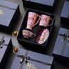 Luksusowy Europejski Zestaw Kubków z Porcelany Kostnej 'Dżunglowy Gepard' - Duża Pojemność, Wykwintny Design