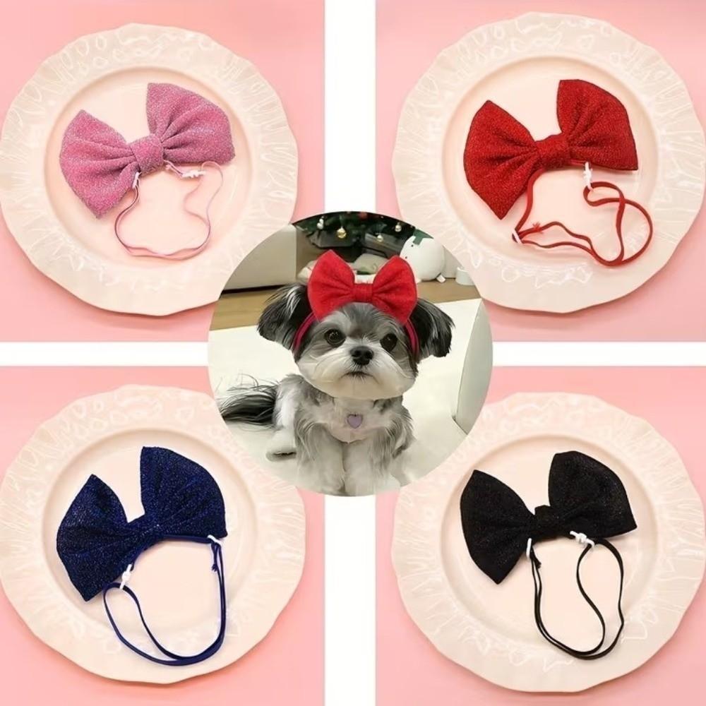 Bunte Hundehaarspangen-Stirnbänder Haarband Haustierkostüme Verstellbare Haarschleifen für Haustiere Valentinstag