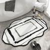 Irregular bathroom absorbent floor mat Non-slip quick-drying foot mat Special-shaped minimalist bathroom floor mat Door mat
