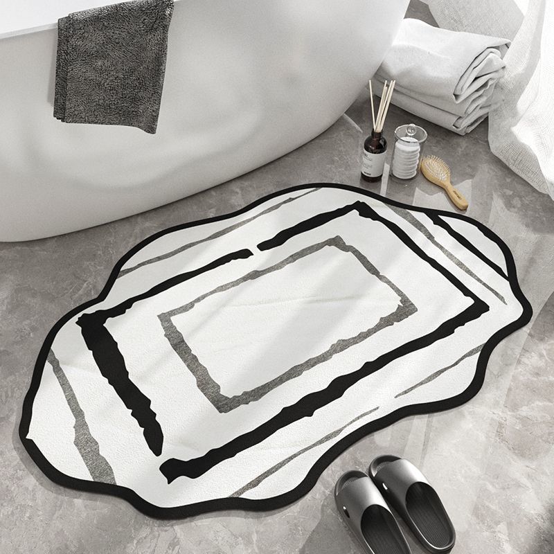 Irregular bathroom absorbent floor mat Non-slip quick-drying foot mat Special-shaped minimalist bathroom floor mat Door mat